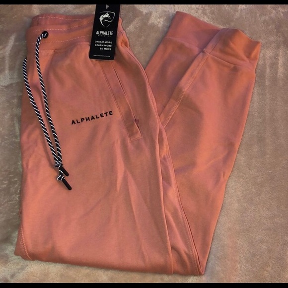 NWT Alphatlete Joggers Salmon Colored Medium - Picture 2 of 8